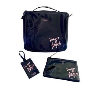 Victoria’s Secret Cosmetic Bag Hanging 3 Pc Makeup Set Forever An Angel